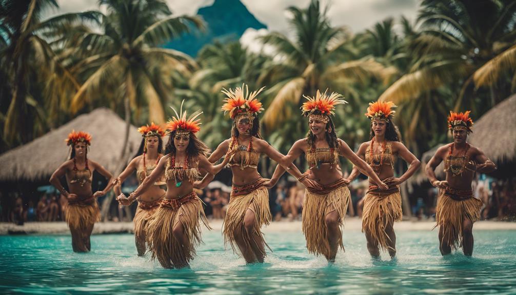 colorful celebration in french polynesia