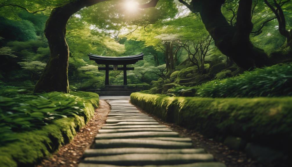 exploring a japanese shrine