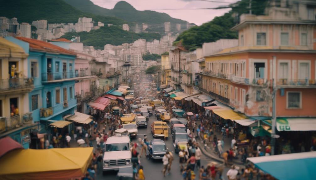 lively streets in rio
