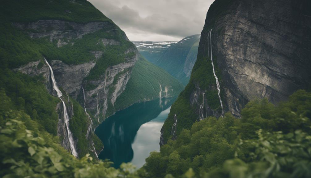 norwegian fjord with designation