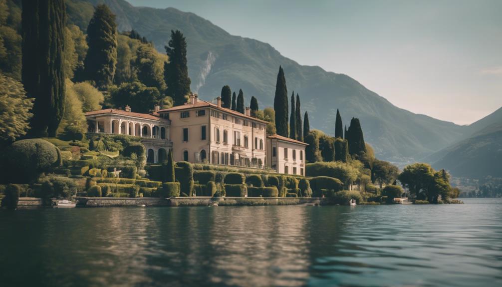 picturesque villa lined italian lake
