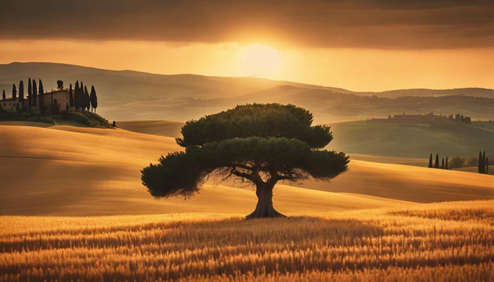 tranquil tuscan countryside beauty