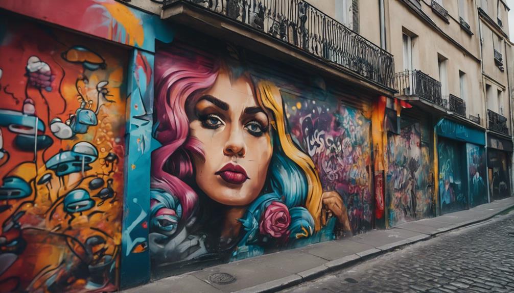 vibrant murals in paris